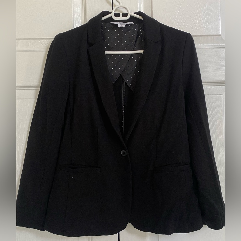 Old Navy Cotton Relaxed Blazer (Color: Black; Size: Small)